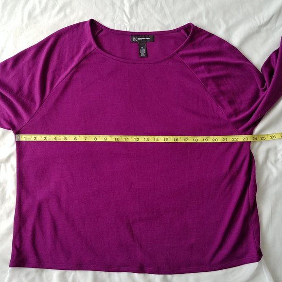 INC International Concepts Women's Faux-Layered Sweater 2X Purple - Picture 11 of 12
